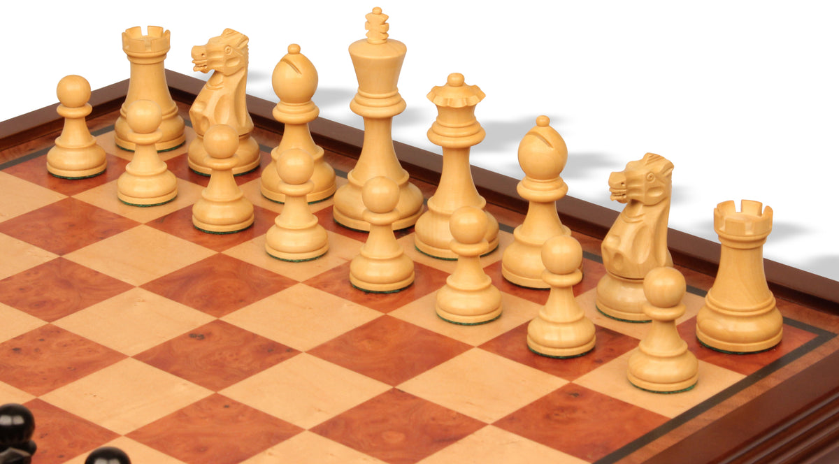 Parker Staunton Chess Set – Elm Burl & Bird's-Eye Maple Case – 3.75" King – view 4