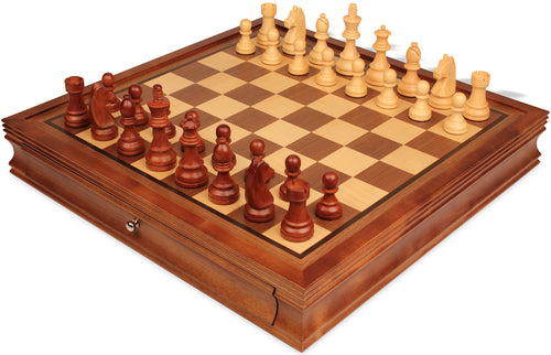 Tournament Standard Staunton Chess Set with Walnut Chess Case – 3.75" King – view 1